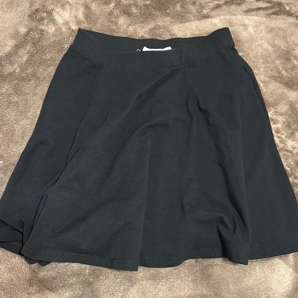 Black skater skirt.